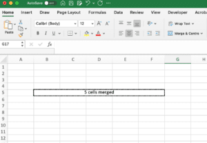 Excel Spreadsheet With Merged Cells