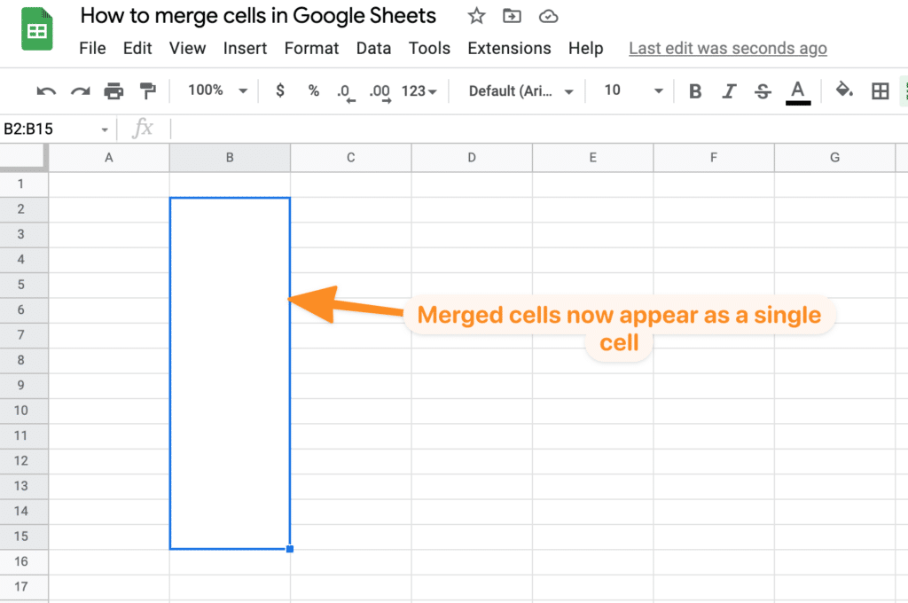 merged cells vertically now appear as a single cell