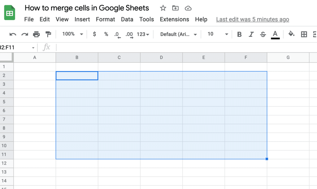 How to merge cells in Google Sheets - A DataSherpas Quick Tip