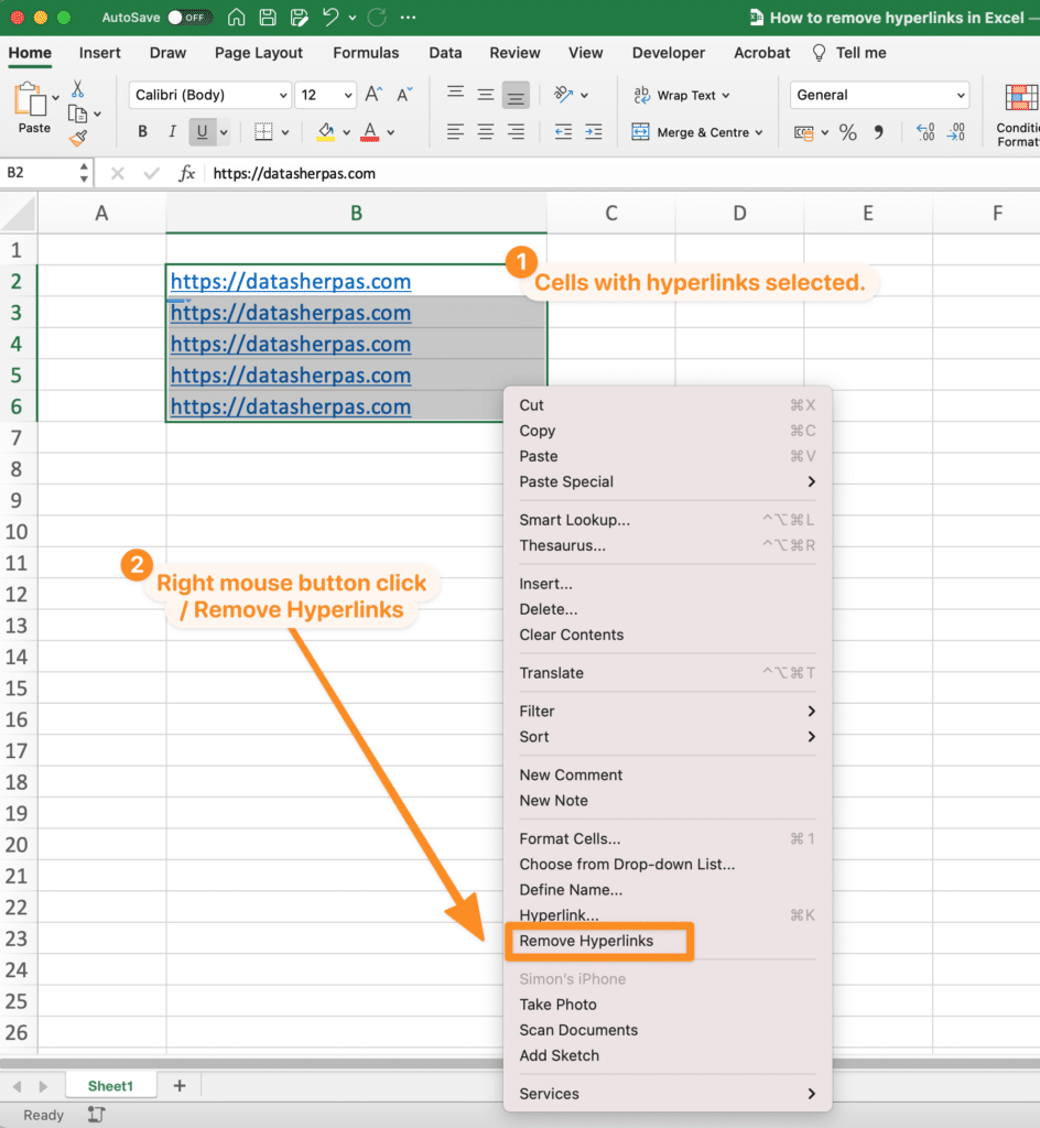 How To Remove A Hyperlink In Excel DataSherpas Quick Tip