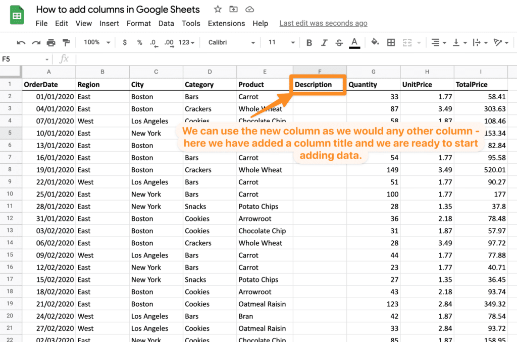 How To Add Columns In Google Sheets