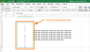 how to rotate text in excel