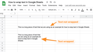 How to wrap text in Google Sheets