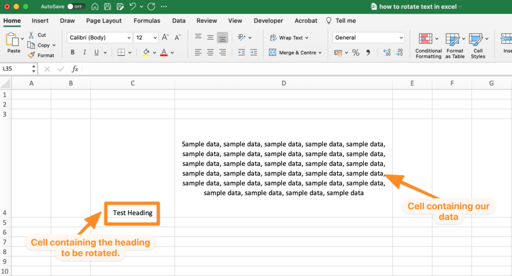 How To Rotate Text In Excel