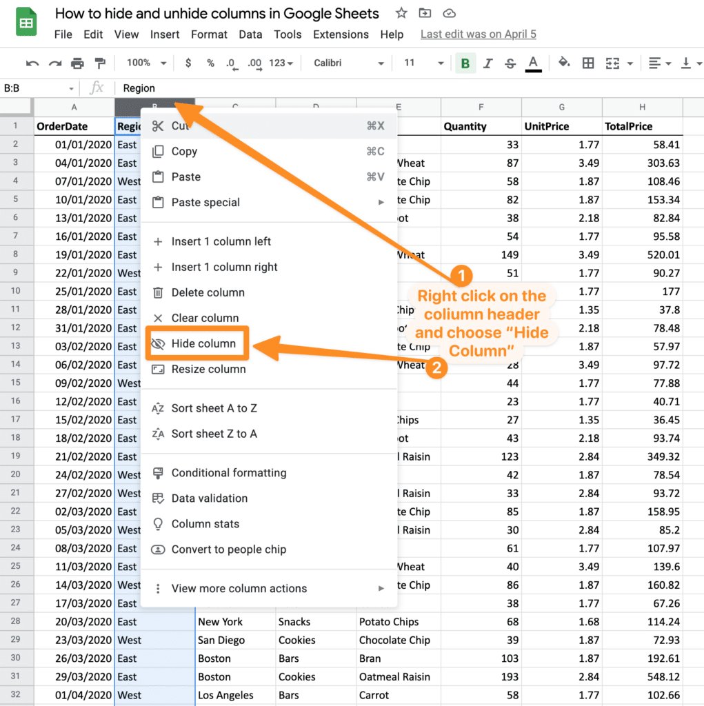 how-to-unhide-columns-in-google-spreadsheets-tech-guide